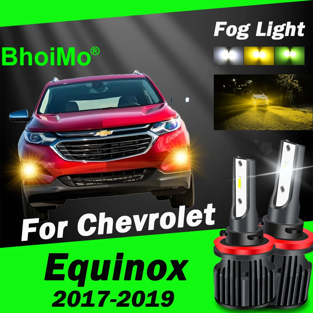 

BhoiMo For Chevrolet Equinox 2017 2018 2019 Front Fog Light Lamp Led Bulb