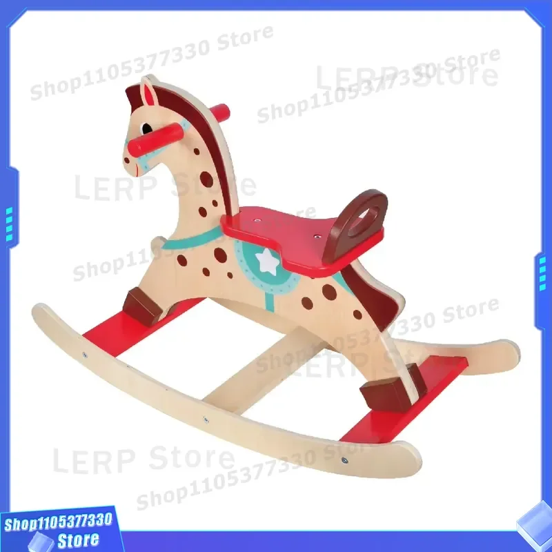 Colorful Wooden Rocking Horse for Kids Sturdy Balanced Riding Toy Removable Design Safe Gift for Toddlers Boys Girls Sturdy