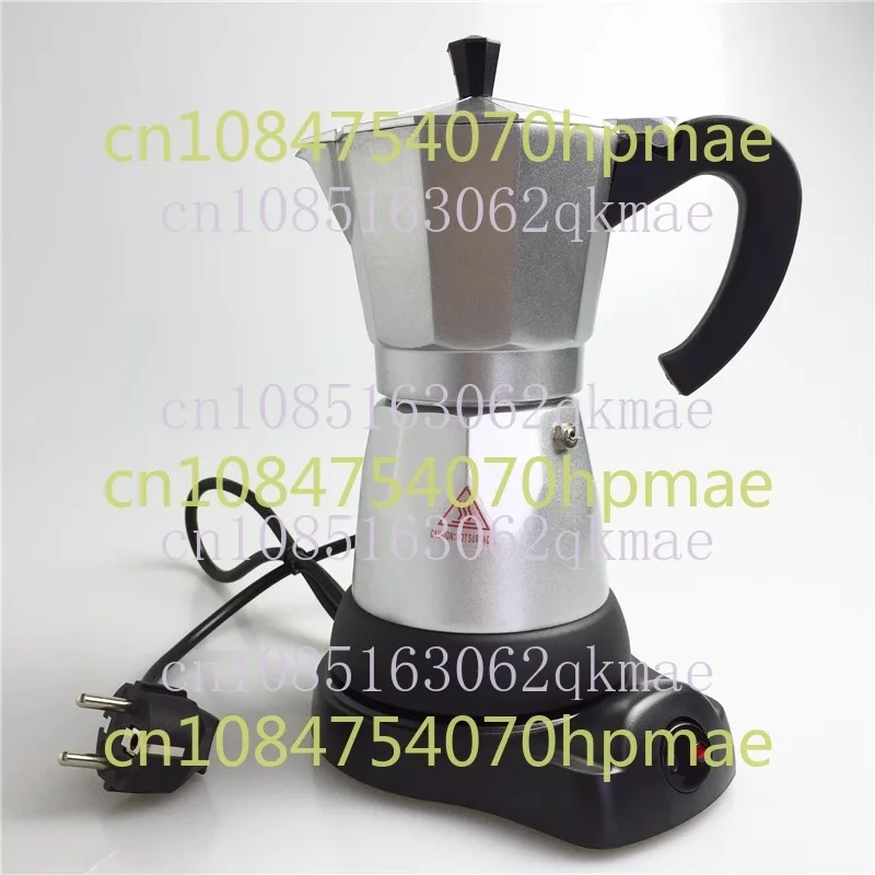 New Solid Color Electric Heating Moka Pot Electric Aluminum Coffee Machine Home Lazy