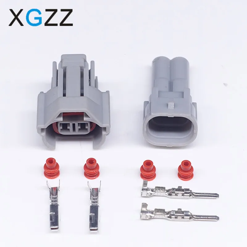 XG7024A-2-21/11 Nippon Denso 2-pinowe wodoodporne męskie i żeńskie złącze wtryskiwacza paliwa z górnym gniazdem 6189-0060