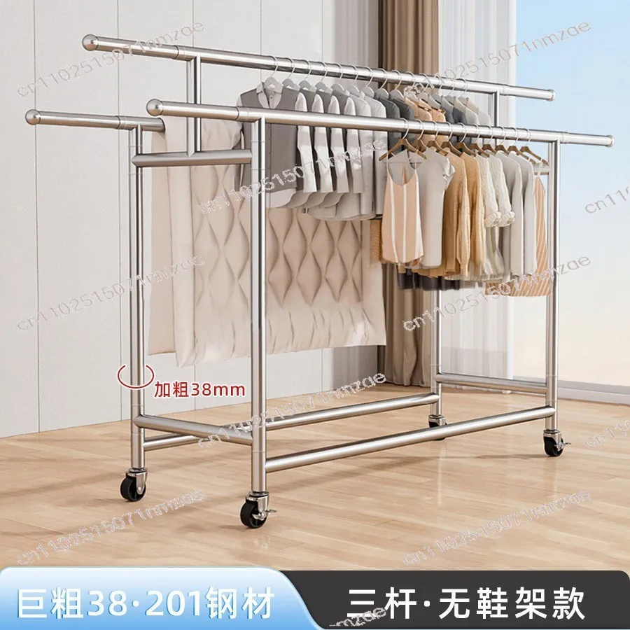 

Телескопическая сушилка из нержавеющей стали 304, утолщенные стержни от пола до потолка, складные полки для балкона на открытом воздухе