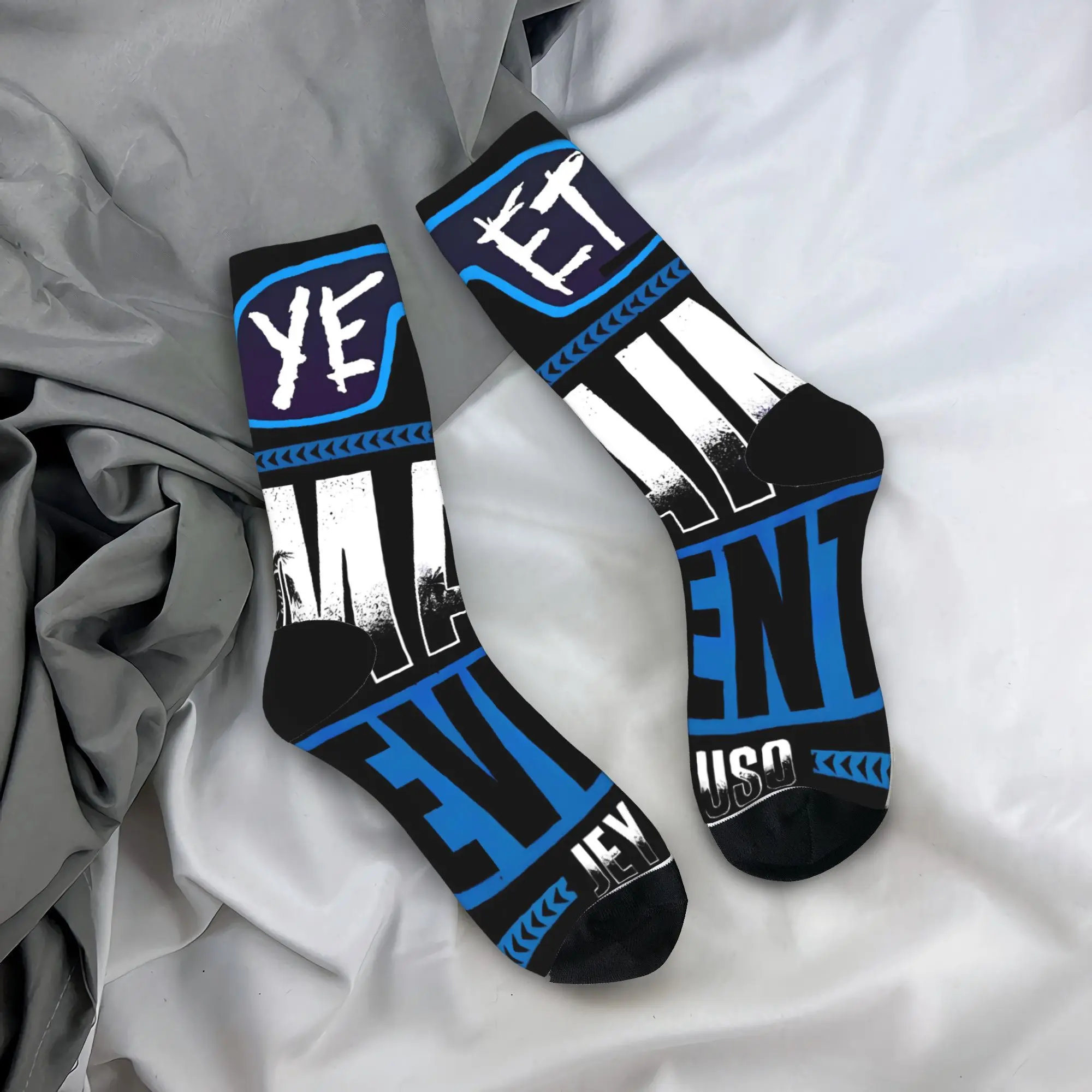 

JEY YEET USO борцовские носки, зимние чулки, модные мужские средние мягкие носки, противоударные носки для скейтборда с принтом