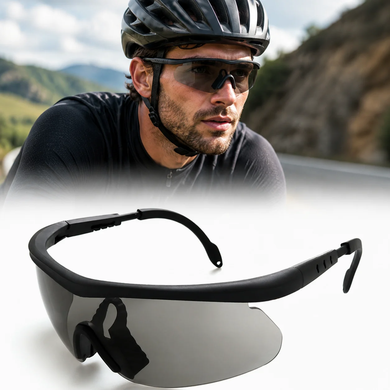 

Tactical Shooting Glasses Anti-Fog Impact Resistant Goggles Windproof Airsoft Paintball Eyewear Outdoor Safety Gear