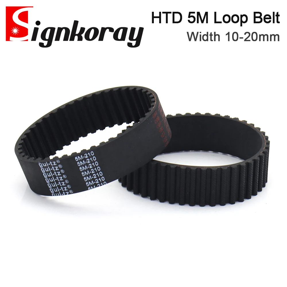 SignkoRay HTD 5M Rubber Closed Loop Timing Belt Transmission Width 10 12 15 20 25mm for CNC Router