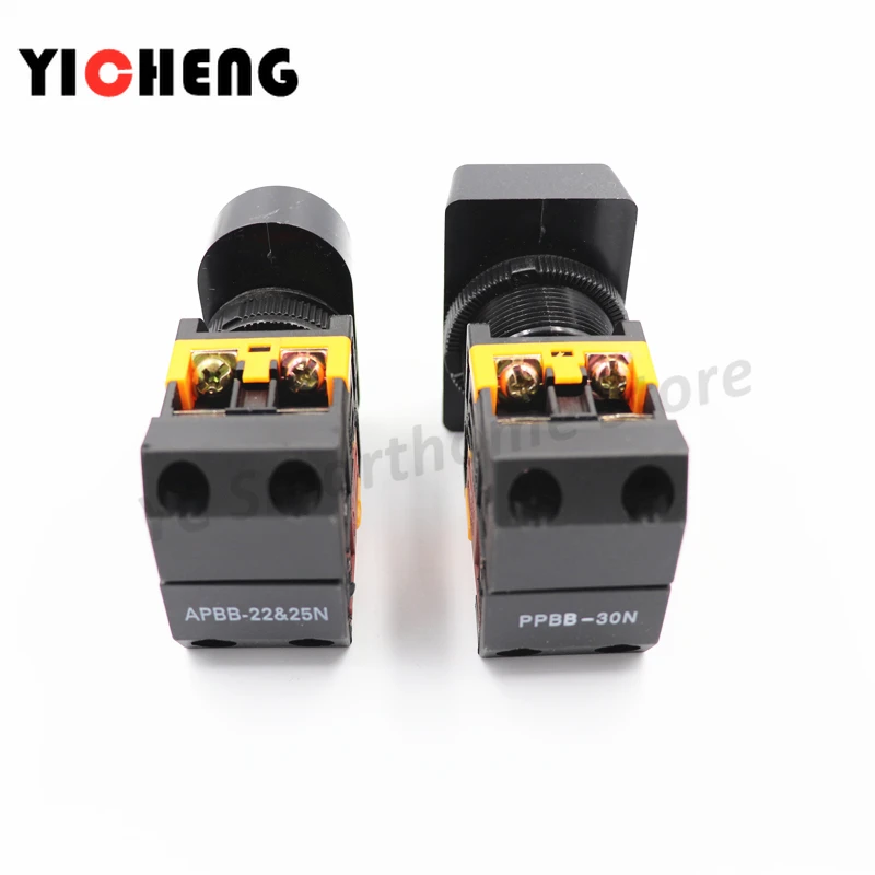 1pcs APBB-22-25N 22 millimetri PPBB-30N 30 millimetri cavallo auto-reset doppio doppio pulsante con la luce pulsante interruttore di alimentazione con la luce