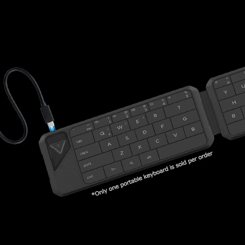 Lenovo Foldable Bluetooth Keyboard Folding Portable Multi-device USB-C Rechargeable for PC Pad Tablet Phone Windows Android .