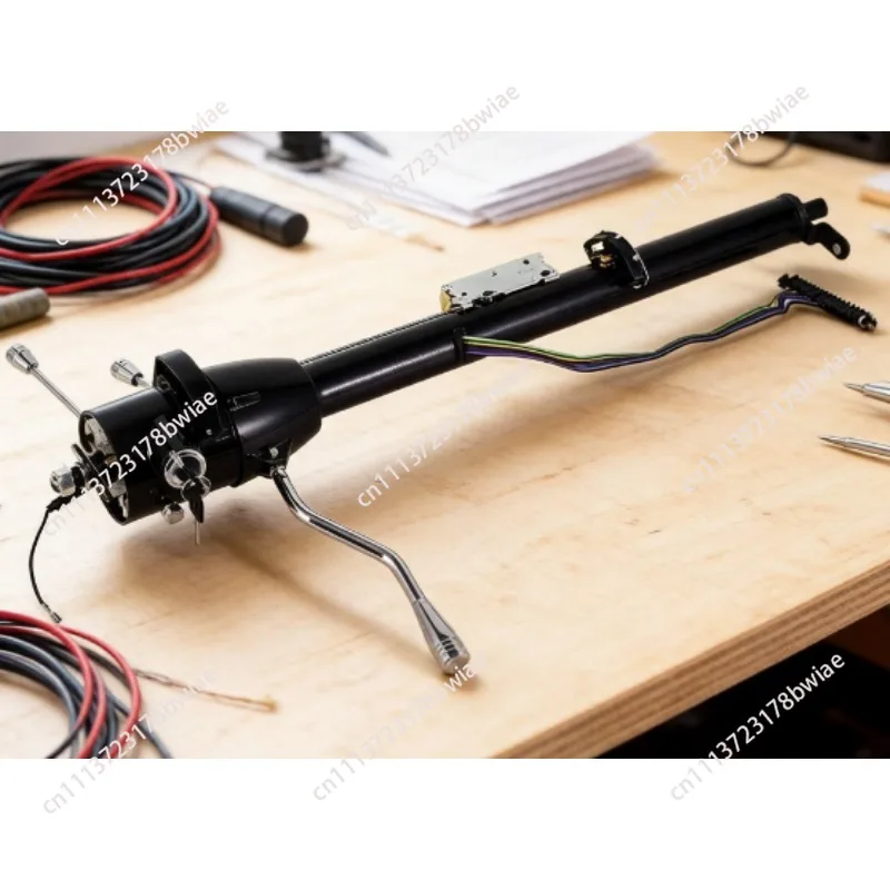 

32 Inch Black Tilt Steering Column With Key Automatic Shift Modified Parts For Classic Street Rod Vehicle Refitting Replacement