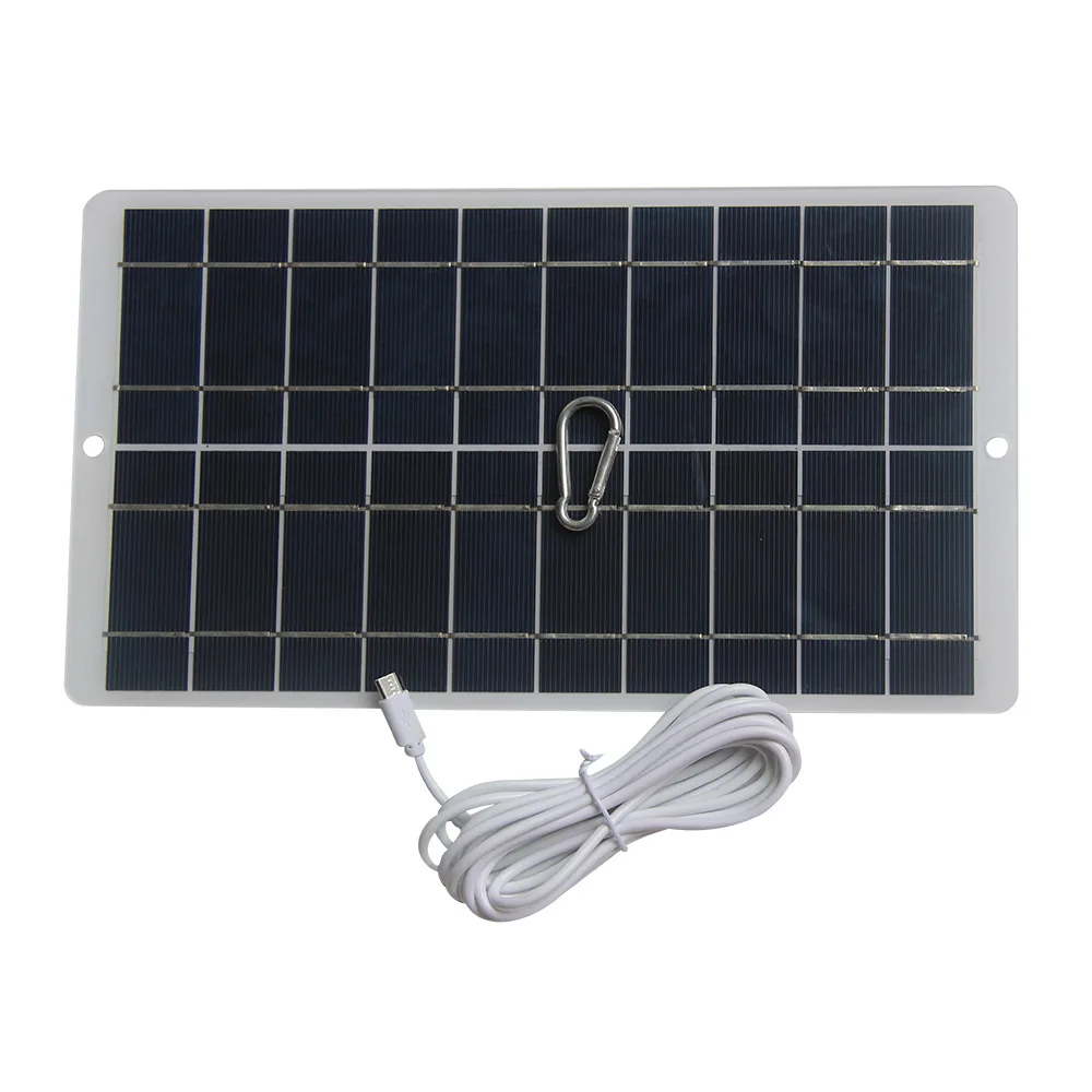 Panneau solaire flexible 10W 5V avec port type-c, pour téléphone portable, sonnette, caméra de surveillance, surveillance de sécurité, charge rapide