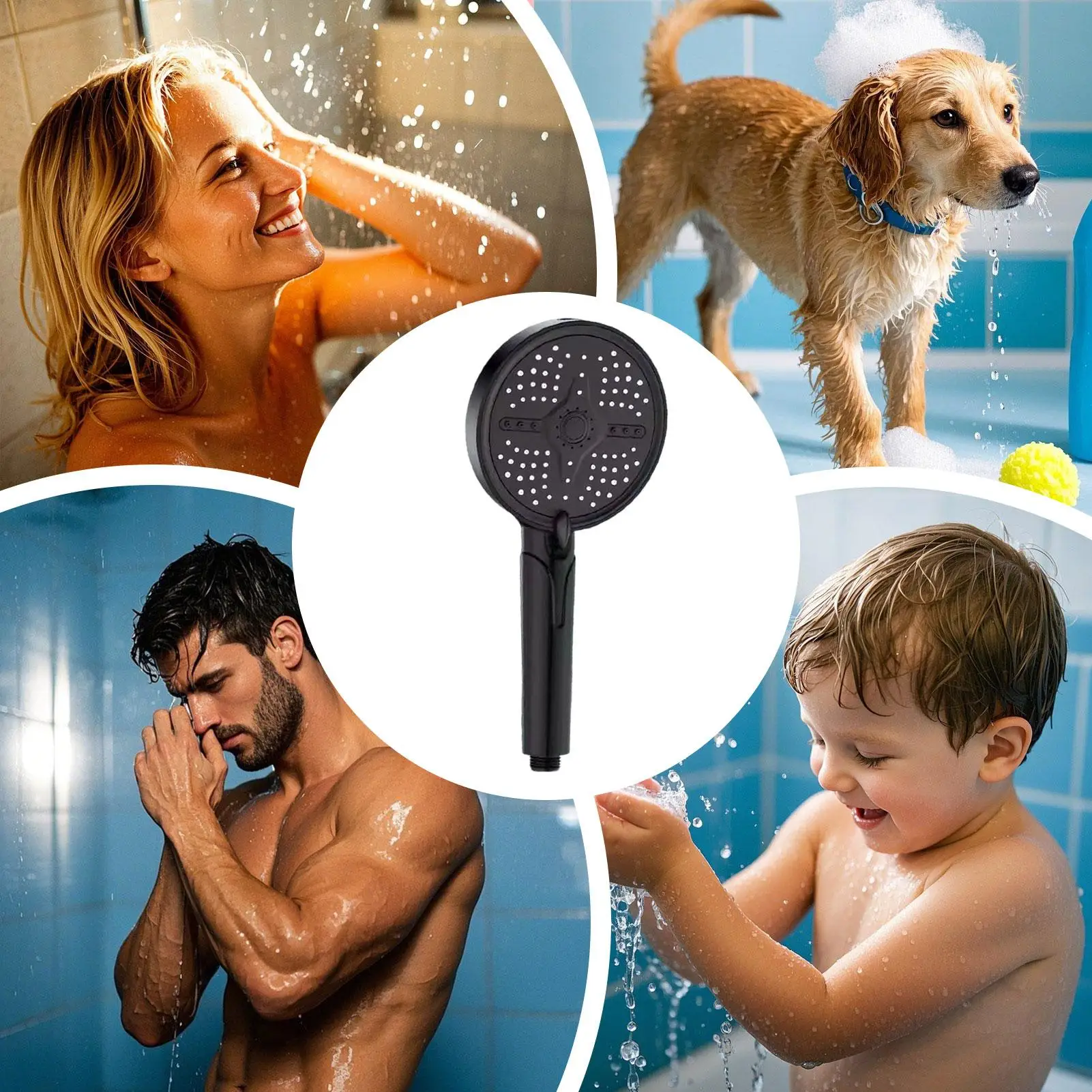 

Handheld Shower Head Pressure Showerhead With Handheld Sprayer 5 Modes Showerhead Bathroom Accessories For Home Apartment Hotel