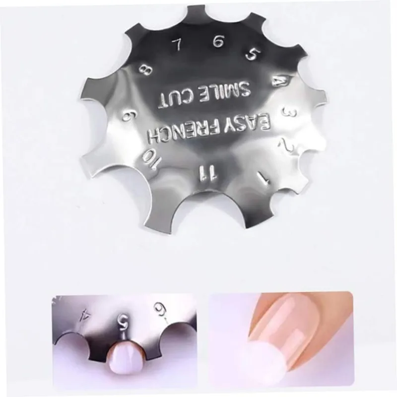 1pcs Nail Manicure Edge Trimmer French Tip Tool  Cutter Stencil Trimmer Drawing Template French Manicure Accessories Kit