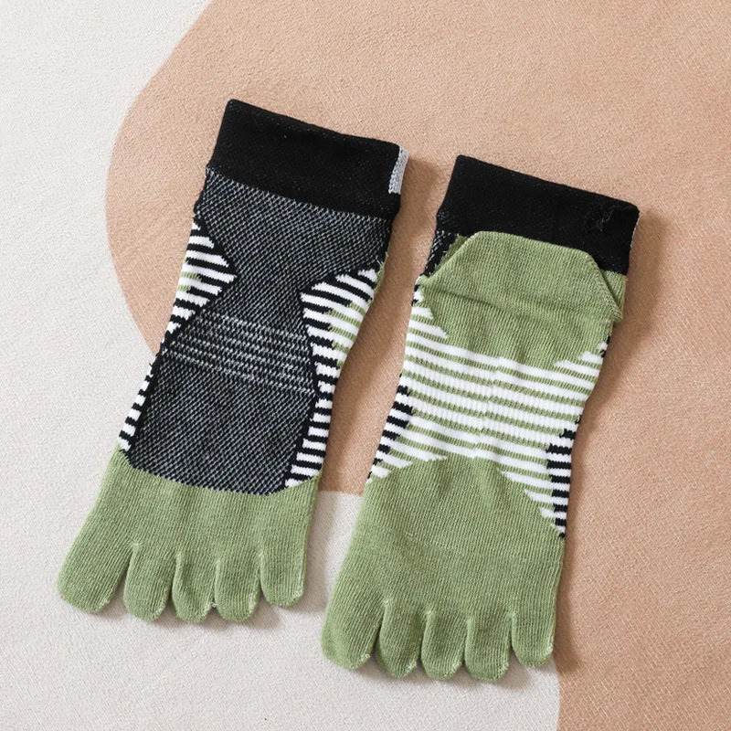 5 paires de chaussettes à cinq doigts pour hommes, en coton fin, à Tube bas, en maille respirante, absorbant la sueur, chaussettes de sport à Tube court