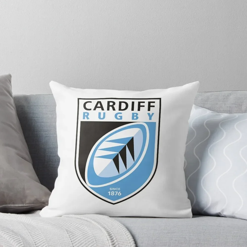 Cardiff Rugby logo Throw Pillow Pillow Covers Decorative Sofa Pillow Cover Sofa Decorative Covers Decorative pillowcase