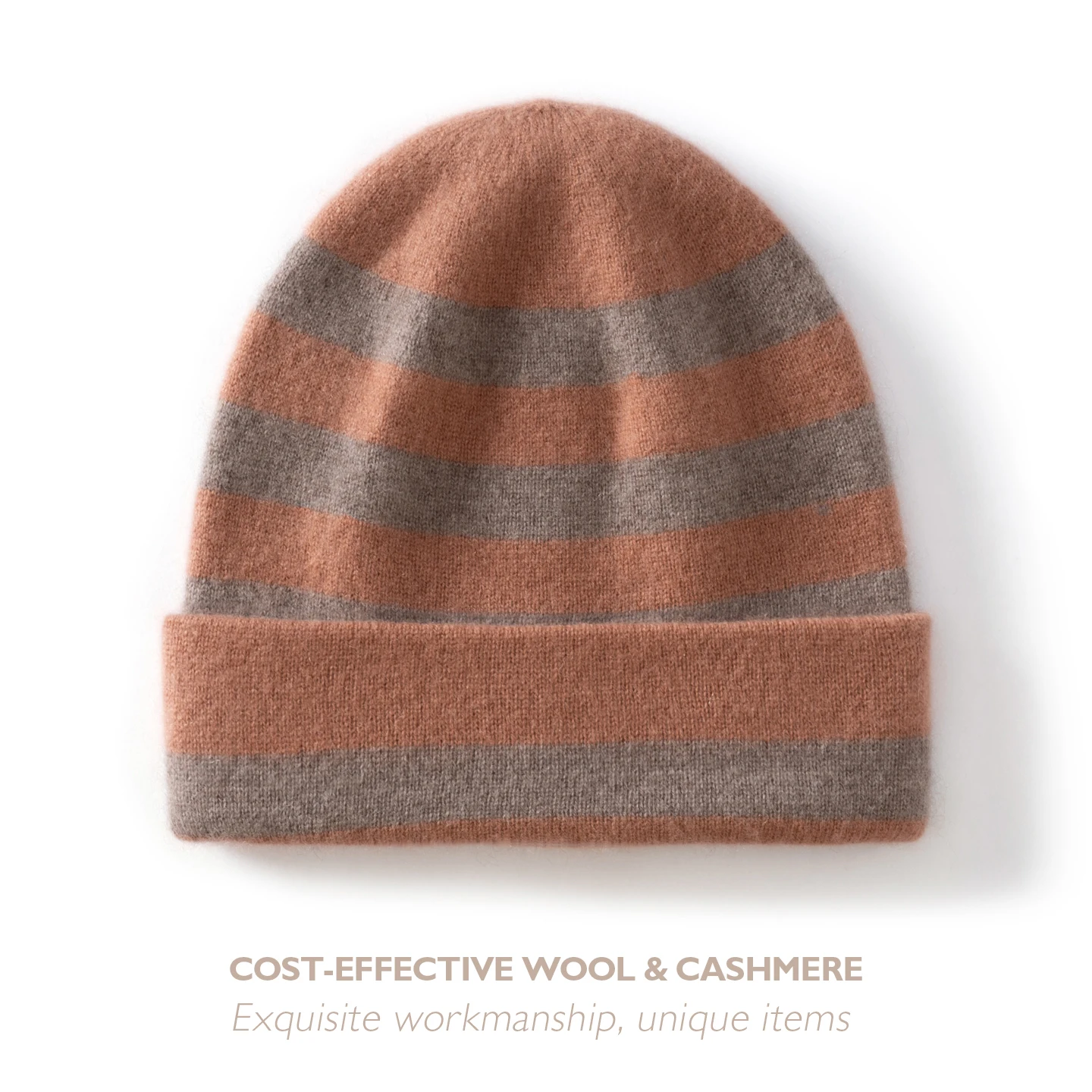 

Шерстяная кашемировая вязаная шапка в смелую полоску, 2-слойная толстая мягкая зимняя шапка унисекс, теплые шапки для часов, двухцветные роскошные мужские и женские шапки