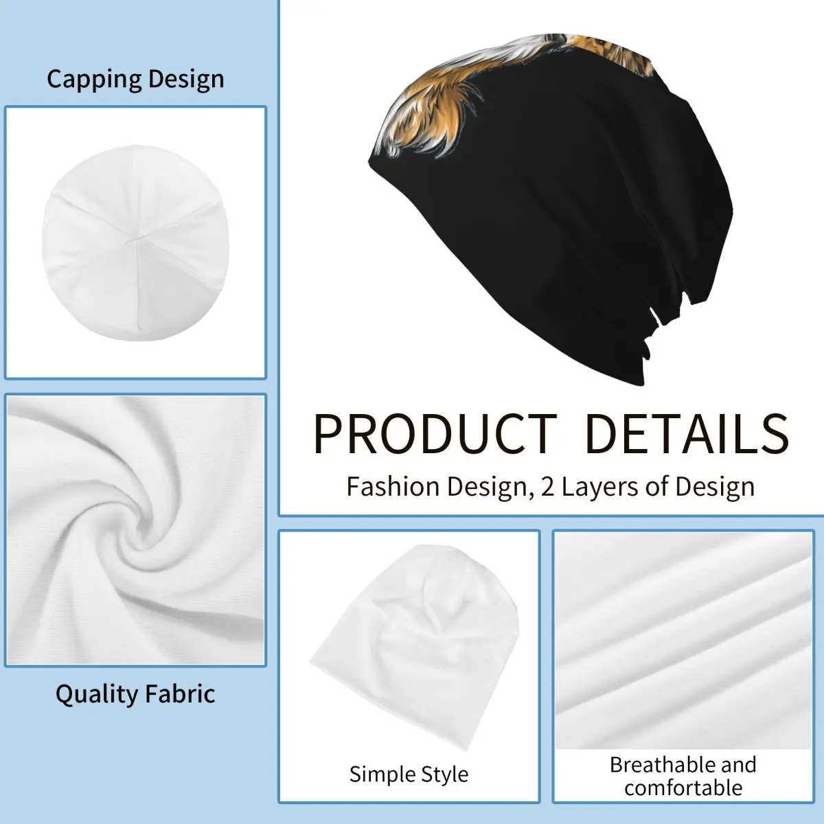 Sheltie Dog (1) 남성 여성 성인 비니 모자 니트 보닛 모자 따뜻한 힙합 가을 겨울 야외 Skullies 모자