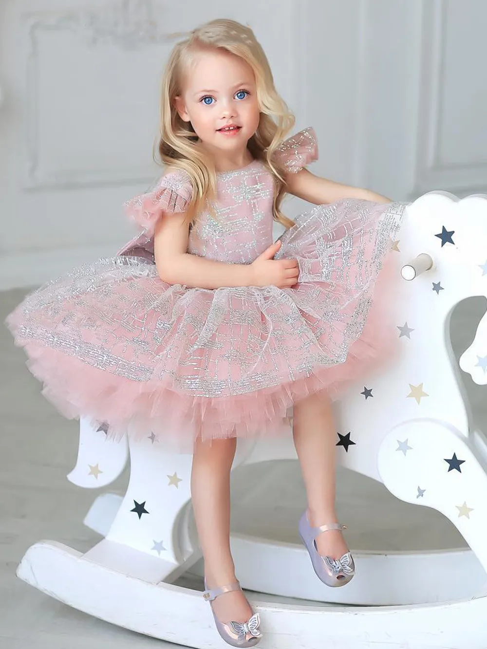 

Fluffy Tulle Baby Girls Birthday Party Dress Tutu Cupcake Princess Christmas Dress Kid Gifts Size 12M 4T 8T 10T