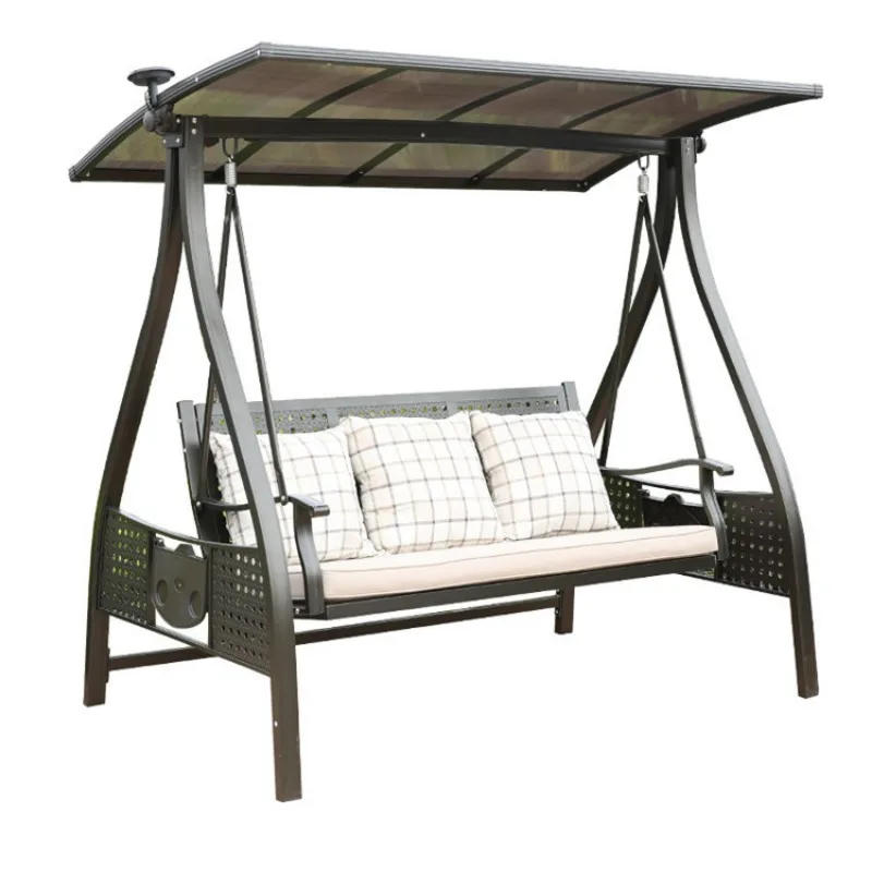 

Outdoor outdoor swing rocking chair, courtyard adult double hanging chair, household balcony solar iron cast aluminum