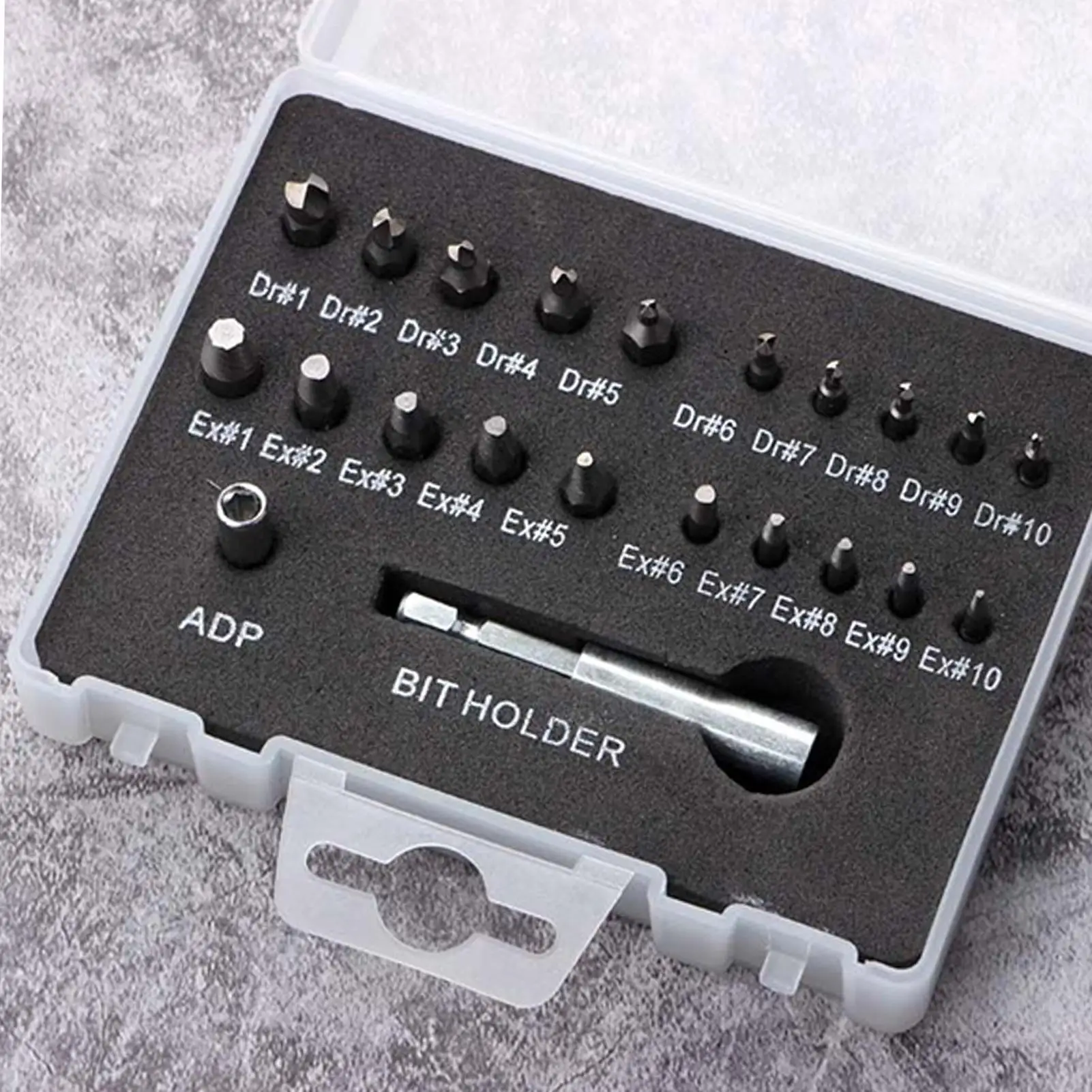 

22Pcs Damaged Screw Extractor Drill Bit Set Precision Nut Remover Stripped Screw Extractor Kit for Broken Bolt Extractor