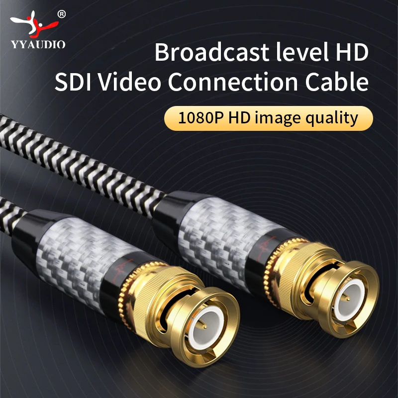 

75 Ohm Coaxial BNC Extension Cable 7N Silver Plated OCC Male To Male Monitoring Video BNC Cable Q9 Camera Connection Wire