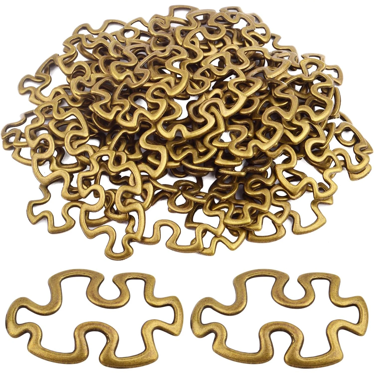 

50 шт. подвесок-коннекторов из сплава в форме пазла для осведомленности о аутизме, украшения, материалы для рукоделия, для изготовления ожерелий и браслетов своими руками