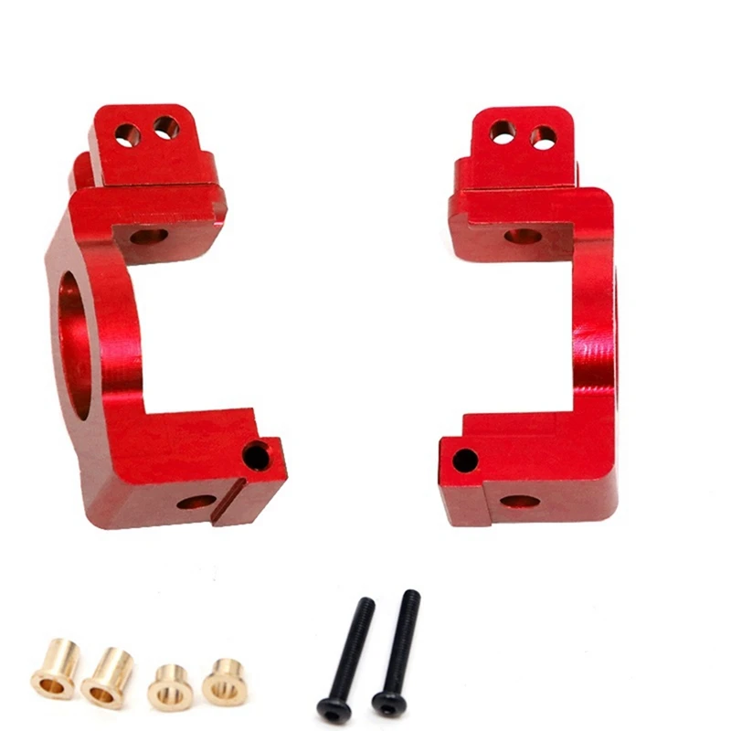 2Pcs Metal Front Caster Block C-Hub Carrier For 1/6 Redcat Racing Shredder RC Truck Upgrades Parts