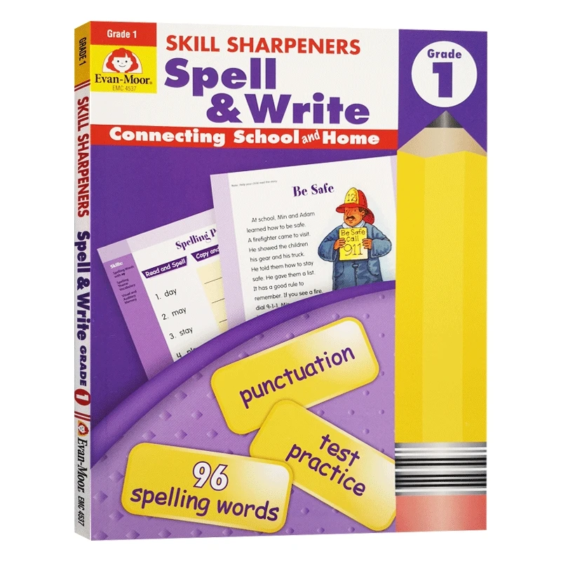 

Evan-Moor Skill Sharpeners Spell & Write, Grade 1 Workbook,aged 4 5 6 7, English book 9781596730458