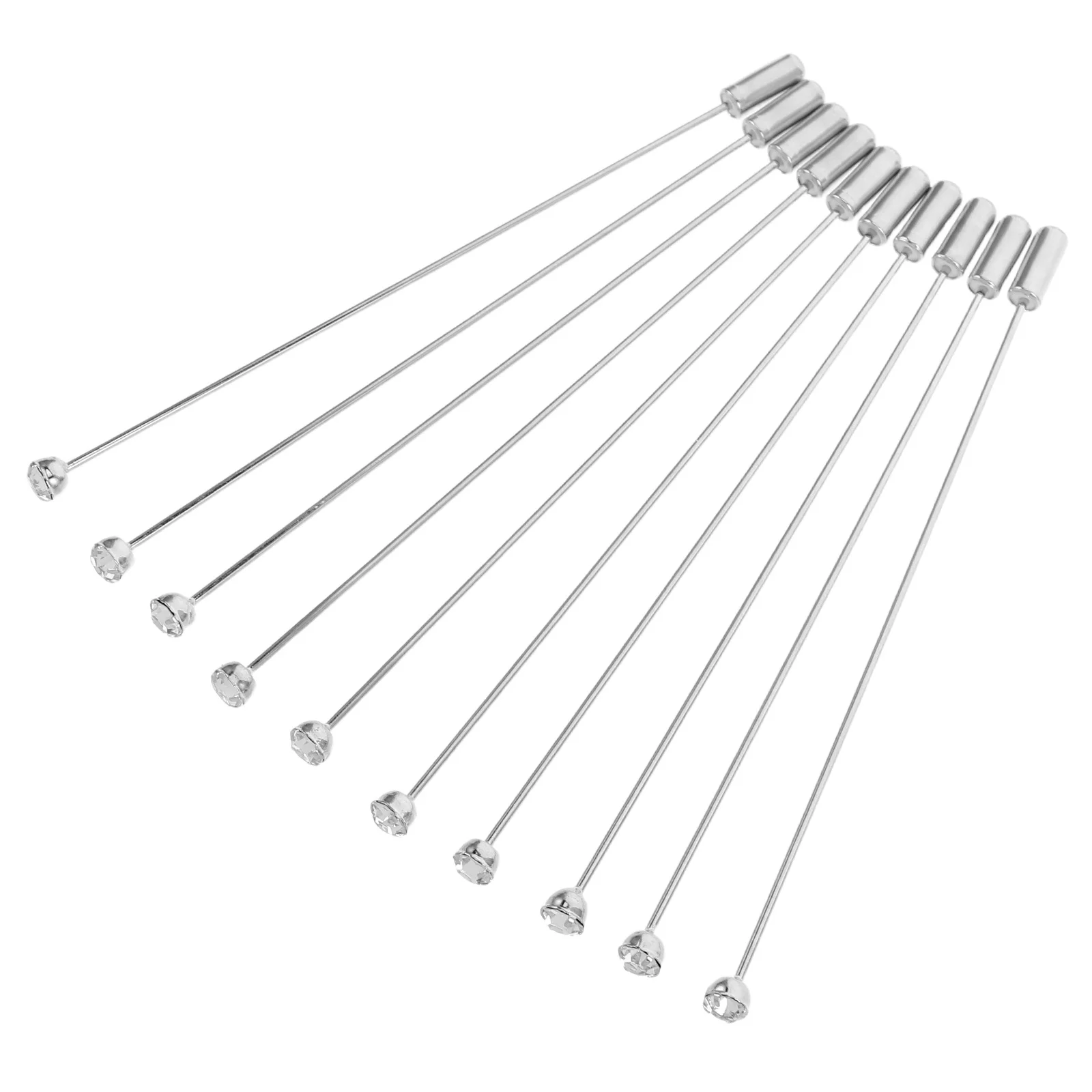 

10Pcs Crafted Stainless Steel Pins for Brooches Lapels Scarves Hats Corsages Add Elegance to Your Creations 96mm