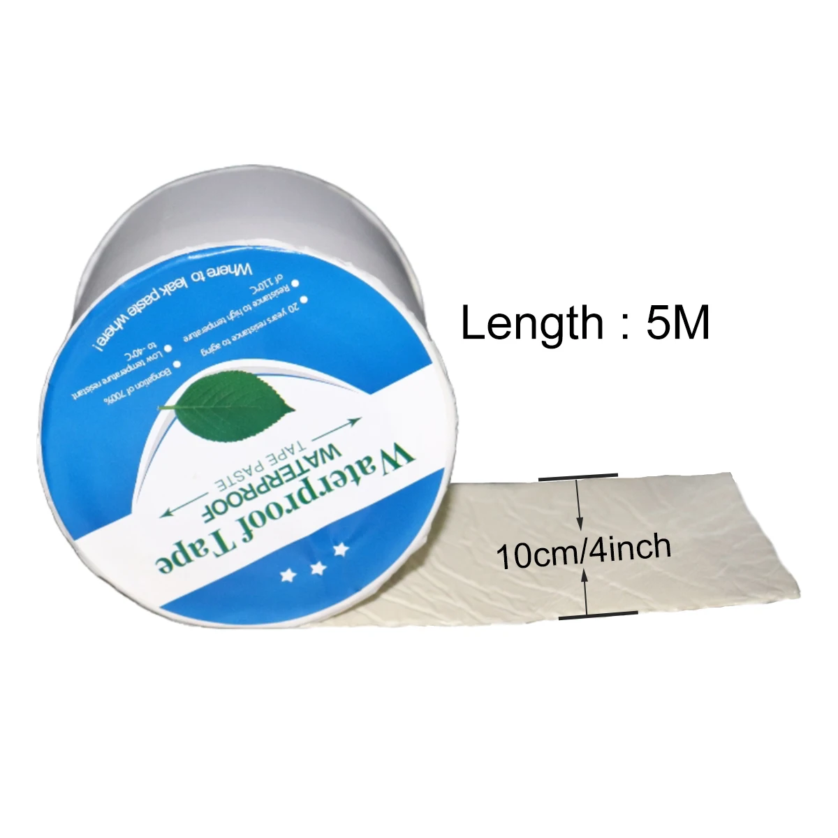 5M Waterproof Tape Self-adhesive Butyl Sealing Tape Roof Repair Kit Sealed Adhesive Sealant Duct Fix Tape Garden Hose Stop Leaks