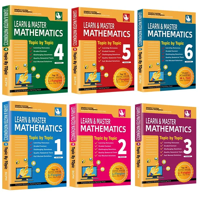 Libros de Texto de matemáticas de Singapur para la escuela primaria, 1-6 grados, suplementos de enseñanza de matemáticas en inglés, libros de texto de conocimiento