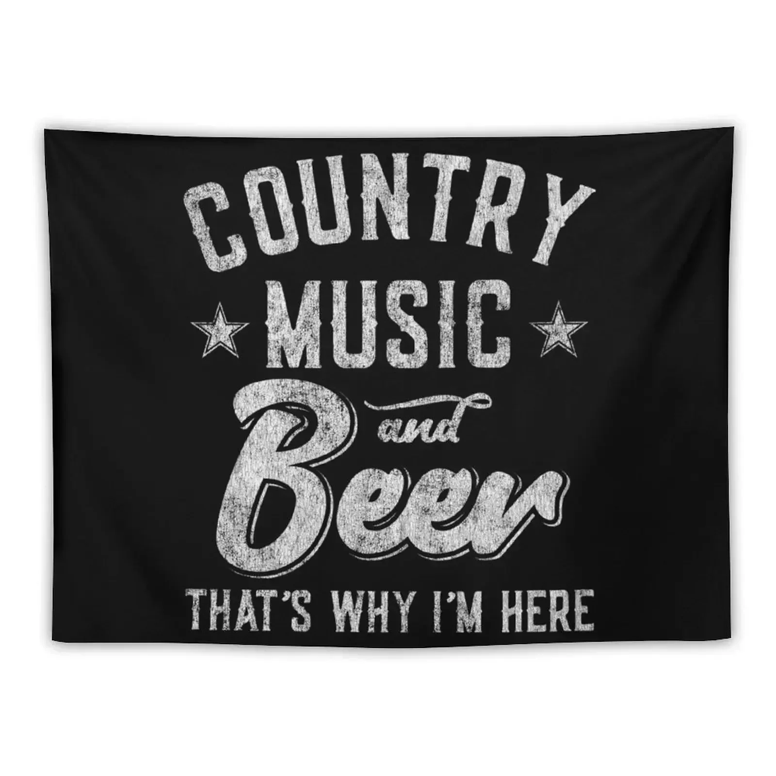 

Country Music and Beer That's Why I'm Here Tapestry Decoration Home Wall Decor Hanging Tapestry