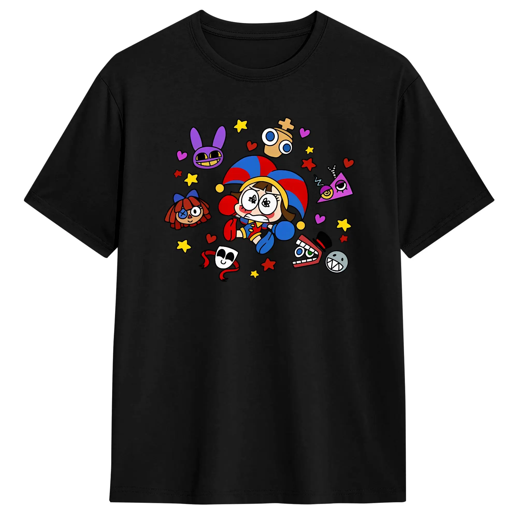 Amazing Circus Characters T Shirt Summer  Cotton T-Shirts For Men Novelty Print Tshirt Short Sleeves Y2K Casual Tees