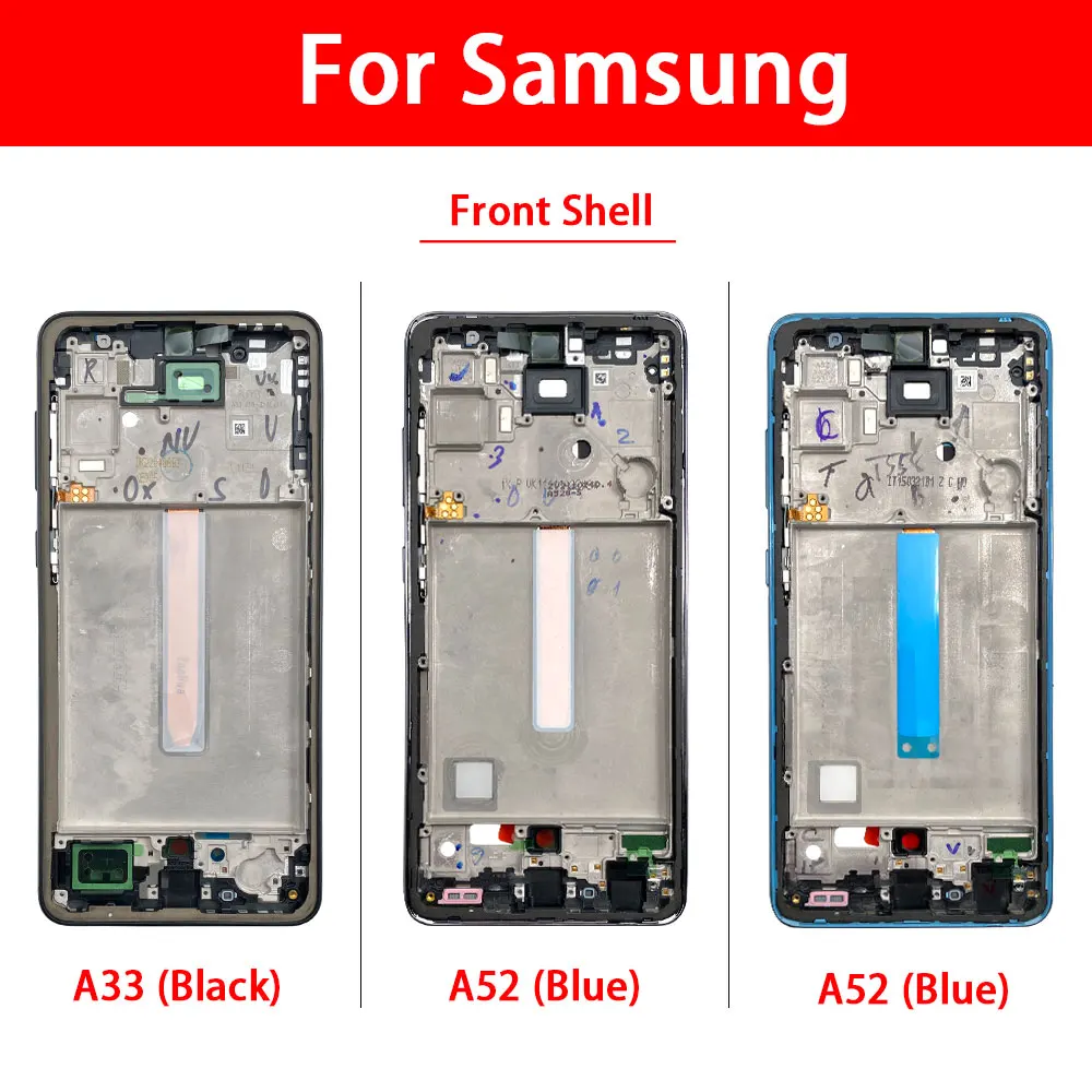 Middle Bezel Frame For Samsung A33 A52 A52S A72 Mid Middle Plate Frame Housing Replacement Parts