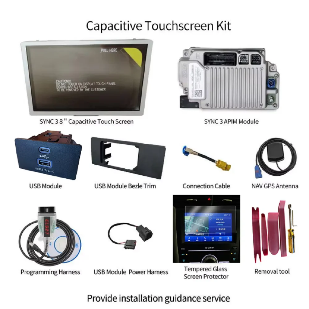 Factory SYNC2 to SYNC3 Upgrade Kit APIM Module Antenna Carplay GPS Navigation Fit for Ford Lincoln Sync 3 8G no Map