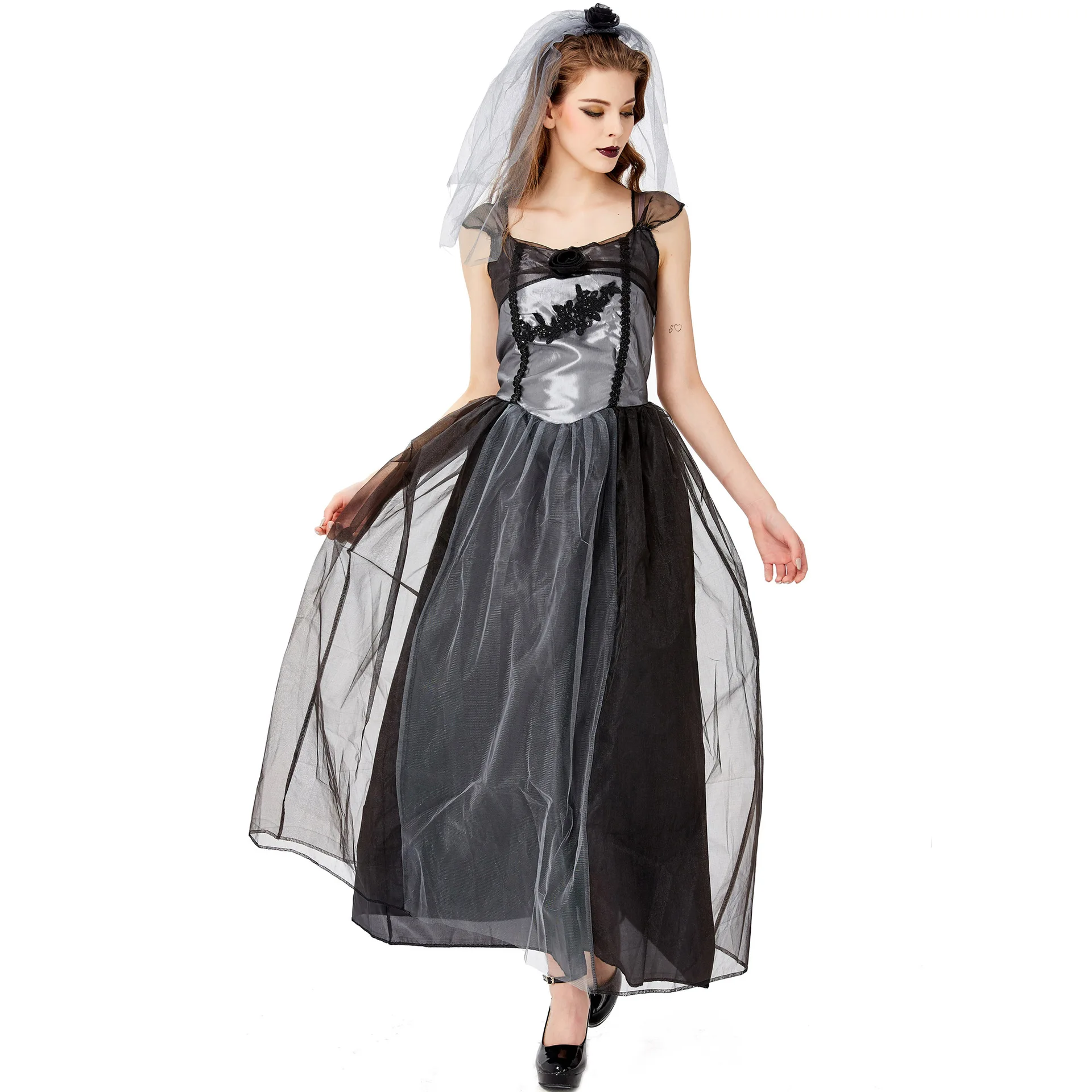 Halloween Adult Female Zombie Bride Cosplay Costume