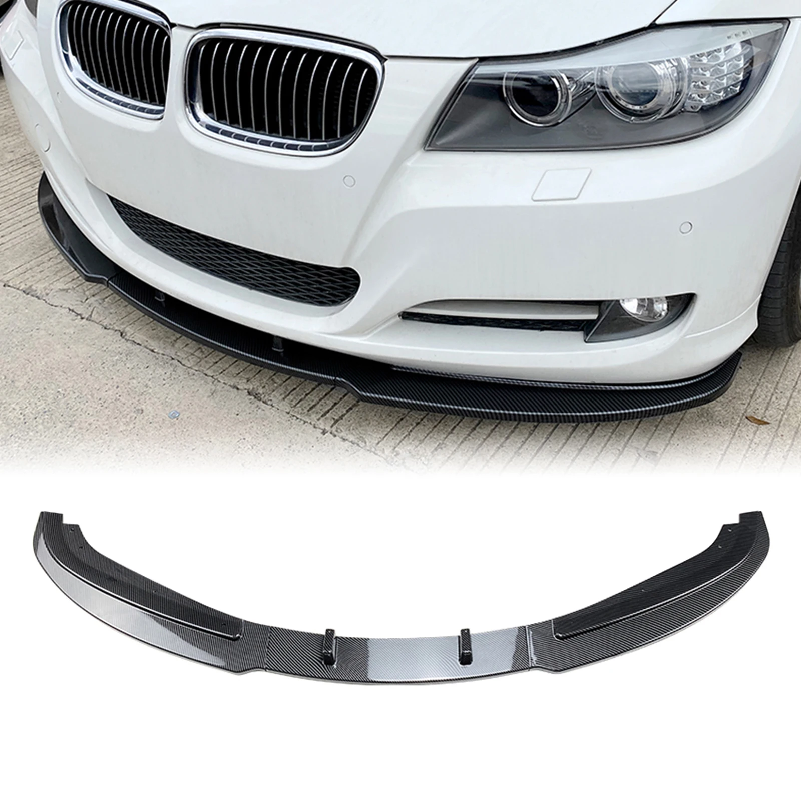 

Pop Front Bumper Spoiler Lip For BMW 3 Series E90 E91 LCI 318i 320i 325i 330i 2009-2012 Base Standard Splitter Protector Guard P