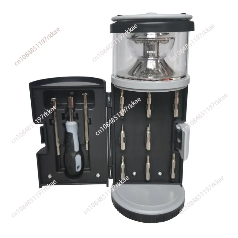 Repair Tool With Flashlight LED Lantern With  Kit Camping Flashlight With Screwdriver Portable Lamp Hardware Tool