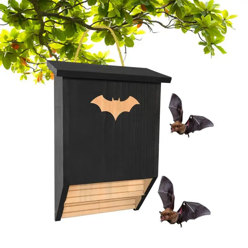 Wooden Bat House For Outdoors Bat House Multi-Chamber Design Bat Box Sturdy Spacious Bat Box Shelter Bat Kit For Outdoor gardan