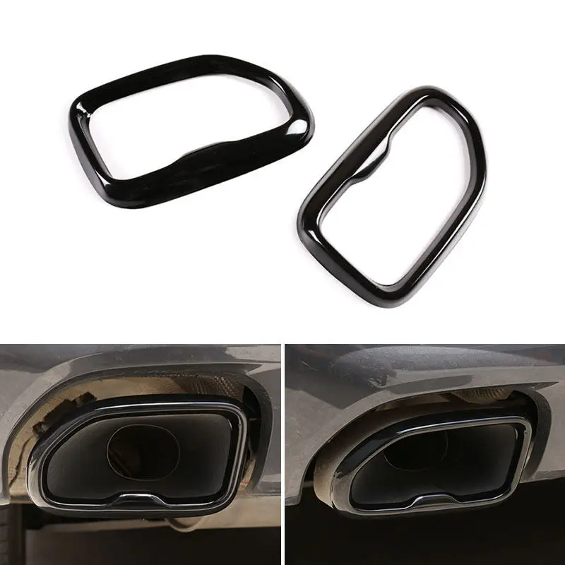 For BMW X3 G01 X4 G02 2018 2019 2020 2021 2022 Stainless Steel Glossy Black Car Rear Tail Muffler Exhaust Pipe Output Cover Trim