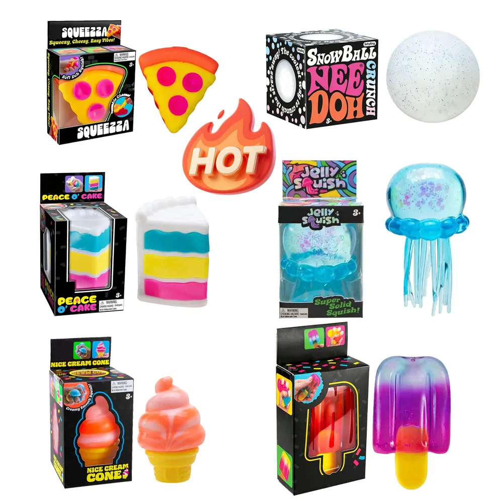 NUEVO Nee-doh, Juguete Sensorial Antiestrés con Forma de Cono de Helado Colorido, Herramienta para Aliviar la Ansiedad y Mejorar la Concentración para Adultos y Niños