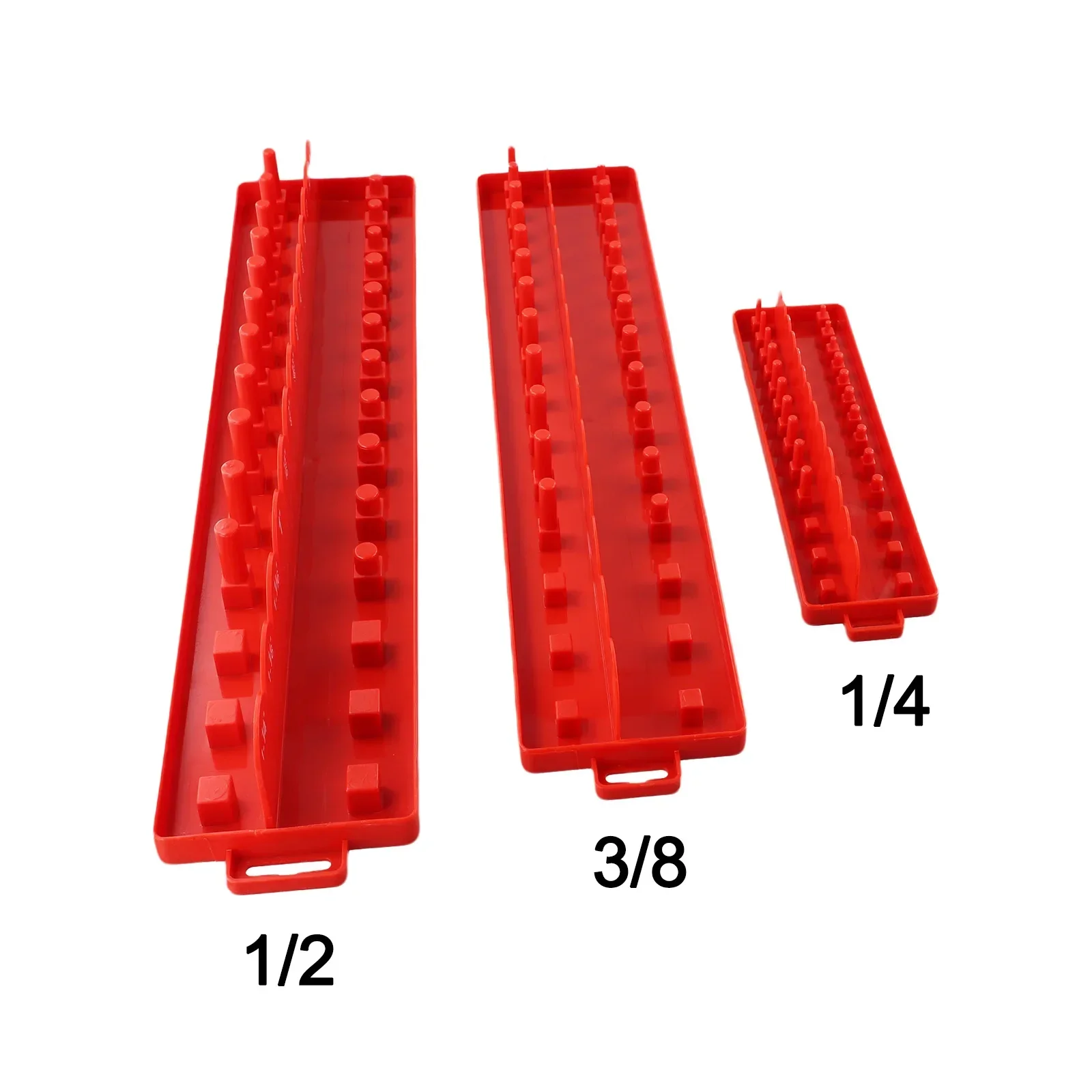 

Пластиковый держатель розетки Типы привода 1 4 3 8 1 2-дюймовая розетка для хранения привода емкостью 176 размеров Дизайн двойного лотка