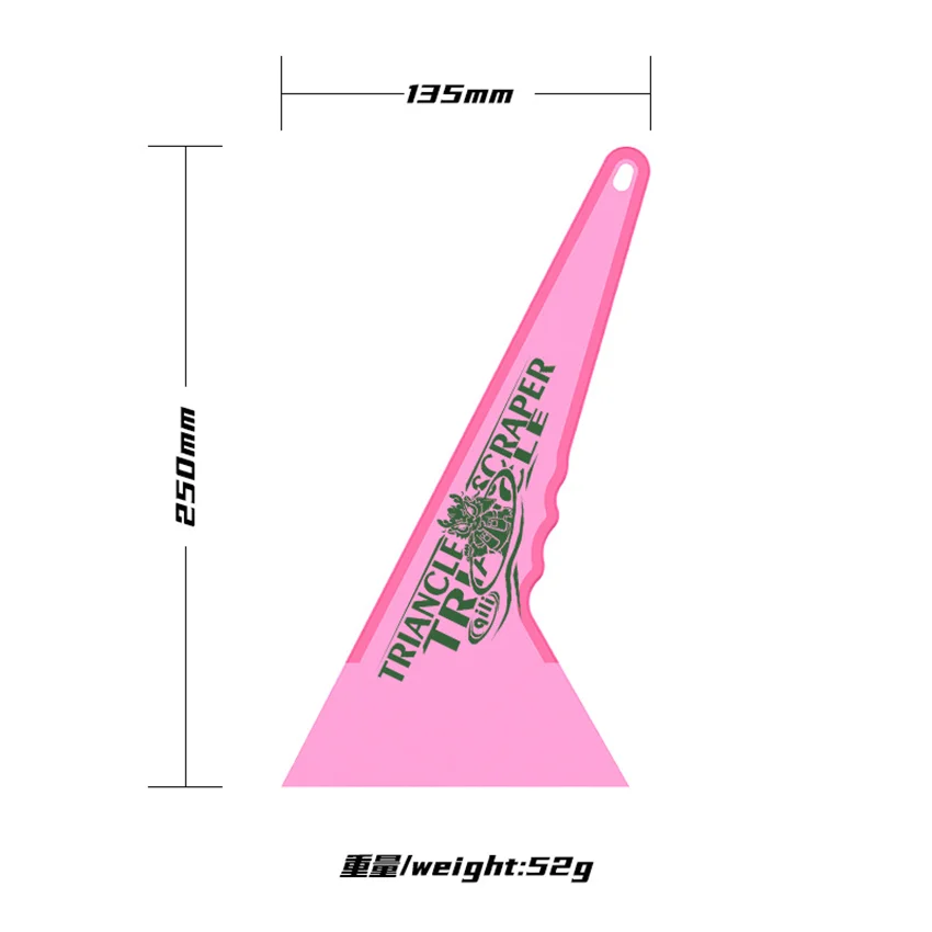 `QILI Large 250mm Triangle Scraper Car Wrap Window Tint Vinyl Film Squeegee Auto Install Tool Multi Color`
