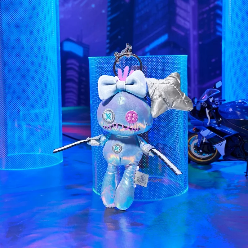 Sac à dos en peluche d'ange, série Cyber Stitch authentique, porte-clés décoratif, Design réfléchissant, cadeau de vacances