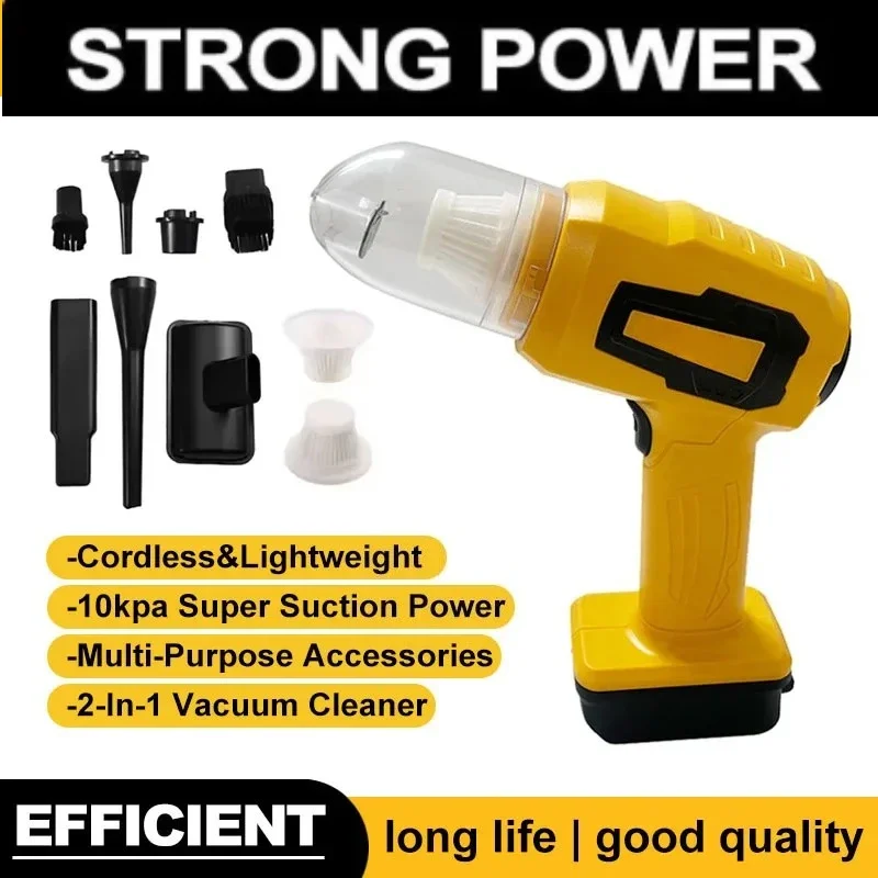 

Strong Suction Mini 20V 2-In-1 Handheld Car Vacuum Cleaner 10kPa Cordless Dust Collect Machine and Air Blower For DEWALT battery