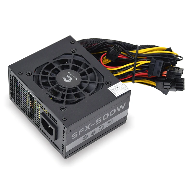 METALFISH SFX-500W 400W SFX Power-Supply NON-Modular For Gaming Computer Case Black or White PSU Version Stable Silent Long Life