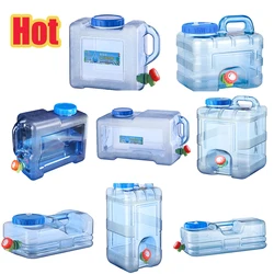 HOT 5/5.5/7.5/10L Capacity Pure Water Buckets Container with Faucet Portable Driving Water Tanks emergency water storage
