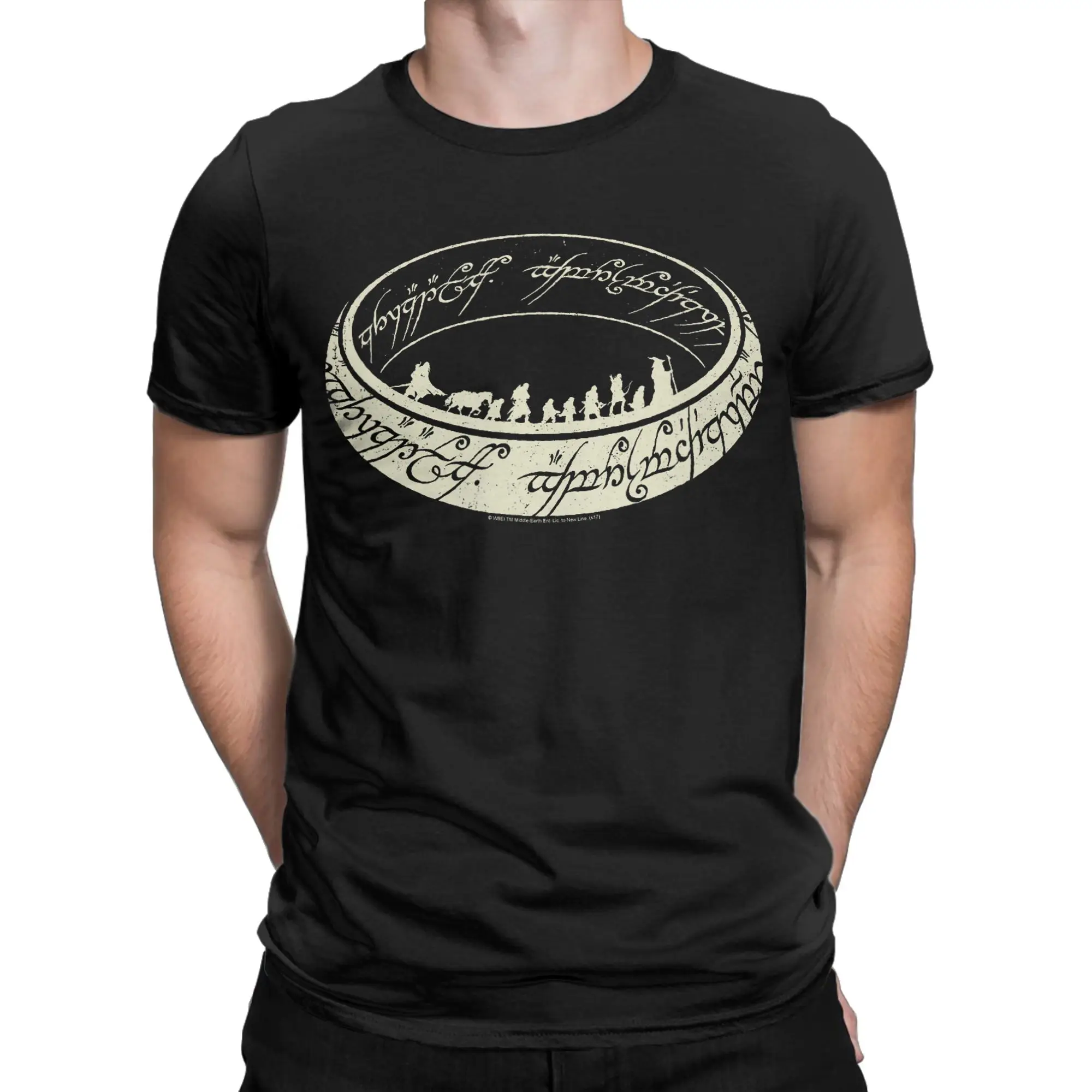 Men Women L-Lords R-Rings The Journey Ring T Shirt  100% Cotton Tops Leisure Short Sleeve Round Neck Tees Printed T-Shirts