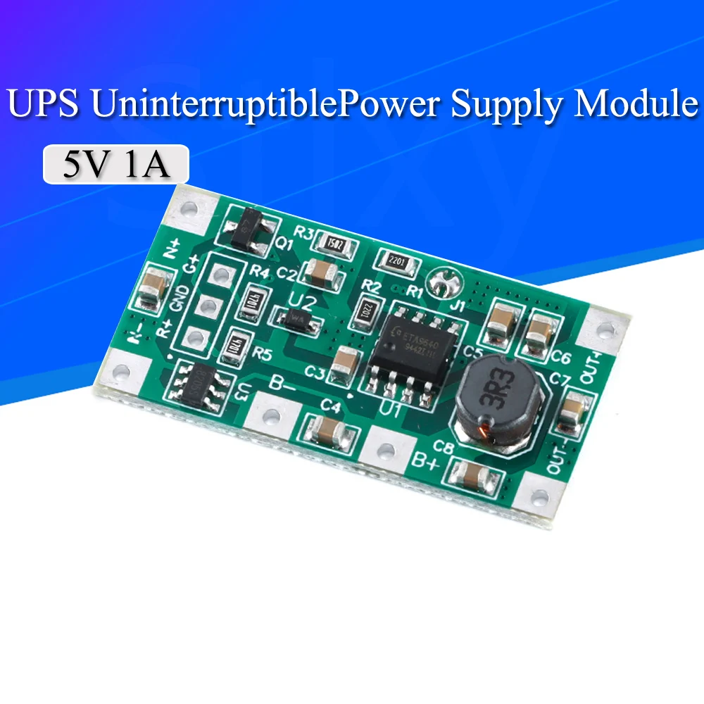 Uninterruptible Power Supply Board Charging Discharge Module for 18650 Lithium Battery UPS Voltage Converter DC 5V 1A Uninterru