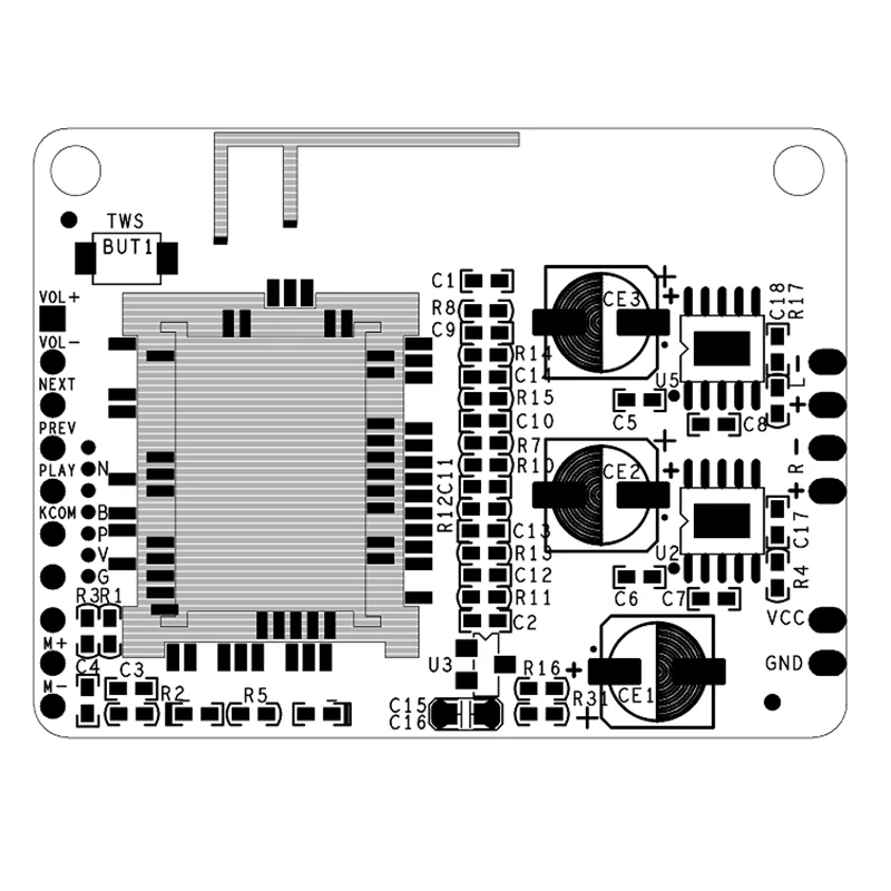 AAC/APTX/APTXLL/APTXHD/APTXAD/LDAC BT 5.1 QCC5125 Lossless Full Format Decoding Power Amplifier Bootstrap Boost Stereo 5/6/8W