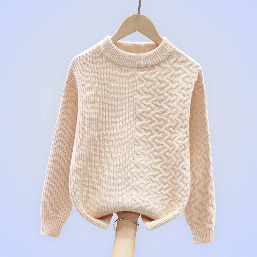

Kids Warm Sweaters Boys Fashion Pullovers Soft Clothes Children Bottoming Shirt Teenage Outwear Boys School Clothes Quality