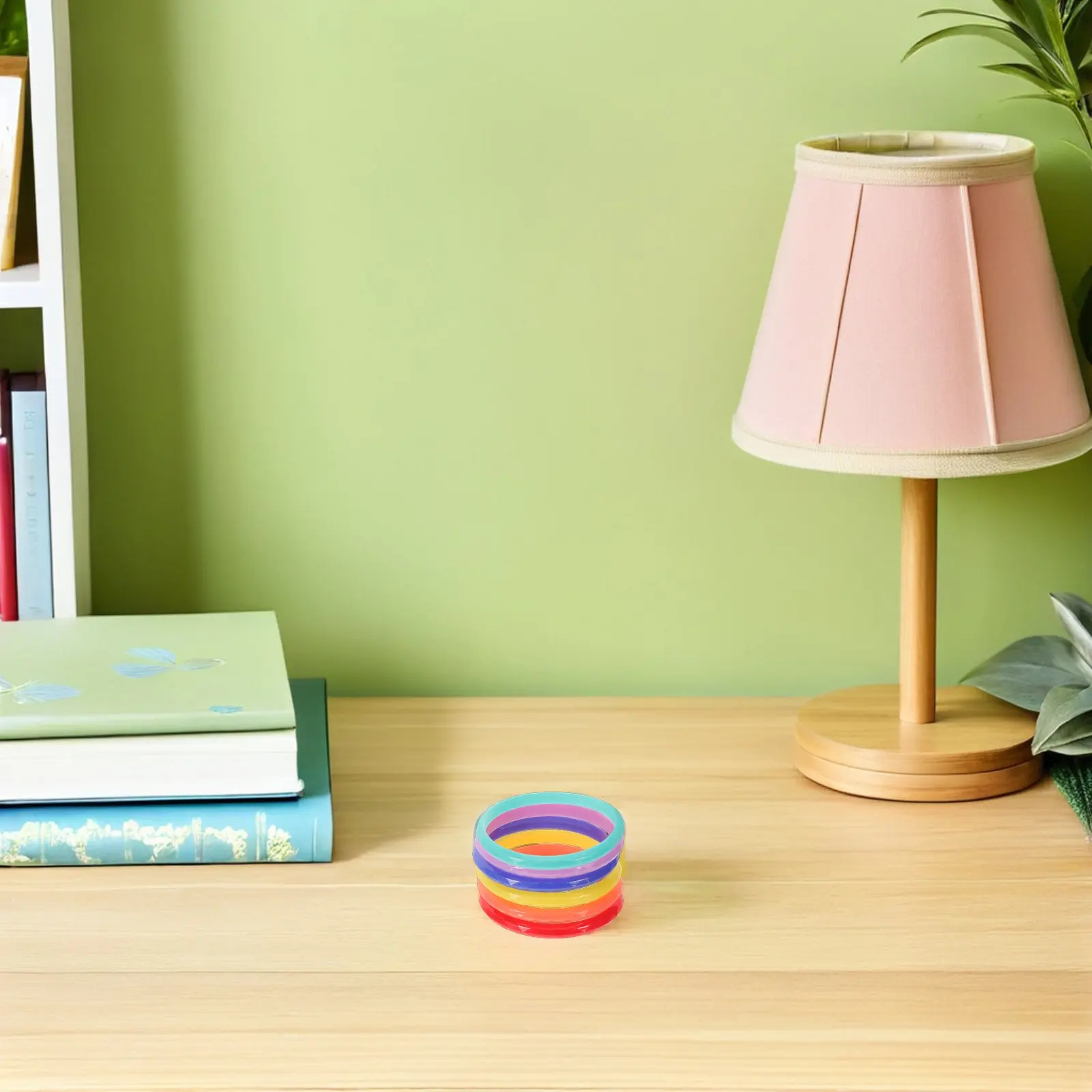 6Pcs Rainbow Bangle Bracelets Kids Chunky Candy Color Stackable Child Size Toddler Jewelry School Reward Prizes