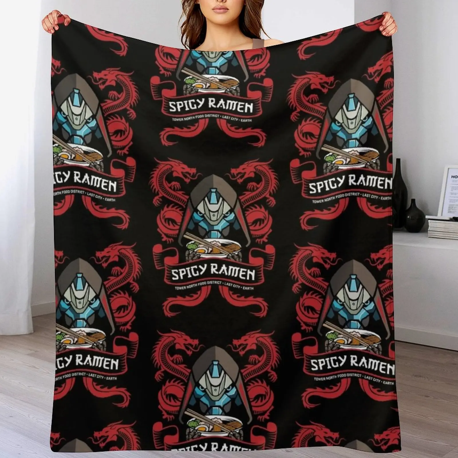 

Ramen Shop Throw Blanket Plaid Sofa Throw Multi-Purpose Thins Blankets
